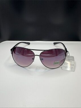 Aviator Women's Sunglasses with Purple Gradient Lenses (3-5)